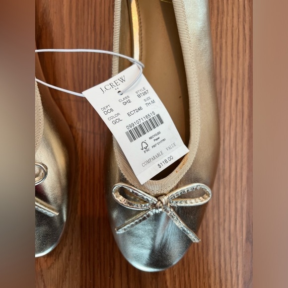 J.Crew gold ballet flats - Picture 5 of 16